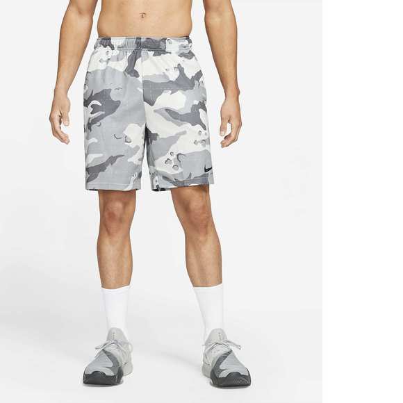 Nike Mens Club Fleece Camo Shorts Gray 